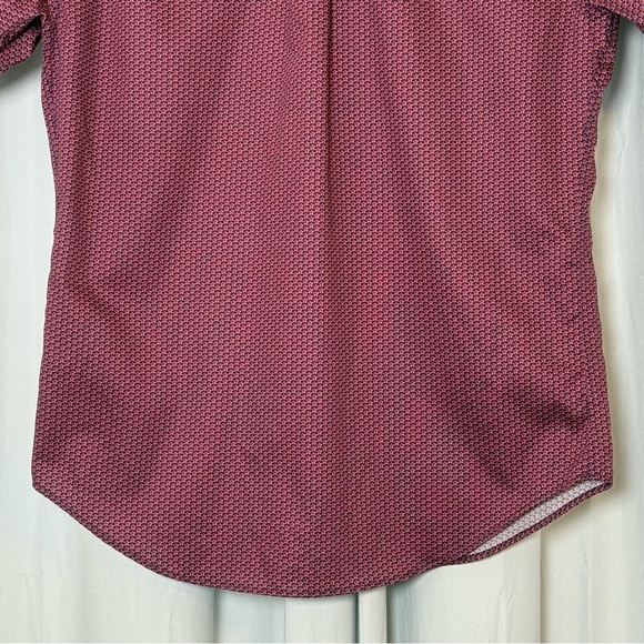 Peter Millar Microprint Cotton Short Sleeve Button Down Shirt Medium - Picture 8 of 9